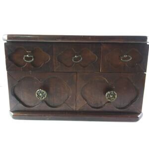 Wooden Man Made Jewelry Case Box 14" X. 5.5" Flawed Crafting